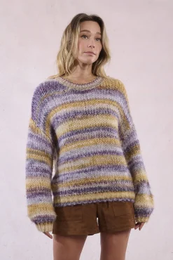 Mujer Molly Bracken Jerséis>Jersey de mujer de manga larga estampado rayas