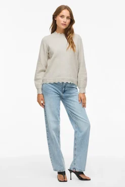 Mujer Vila Jerséis>Jersey de punto con cuello perkins