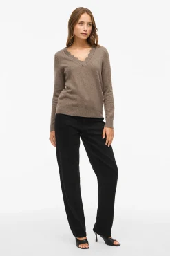 Mujer Vila Jerséis>Jersey de punto con cuello pico