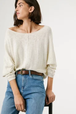 Mujer Pepe Jeans Jerséis>Jersey de punto de manga larga con detalle en las mangas.