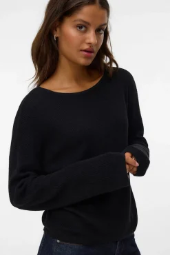 Mujer Vero Moda Jerséis>Jersey de punto fino con cuello barco