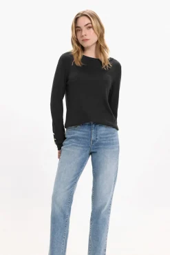 Mujer Vila Jerséis>Jersey de viscosa con botones en los puños