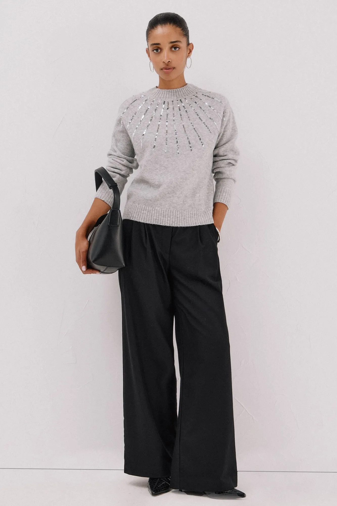 Mujer Cortefiel Jerséis>Jersey delantero lentejuelas.