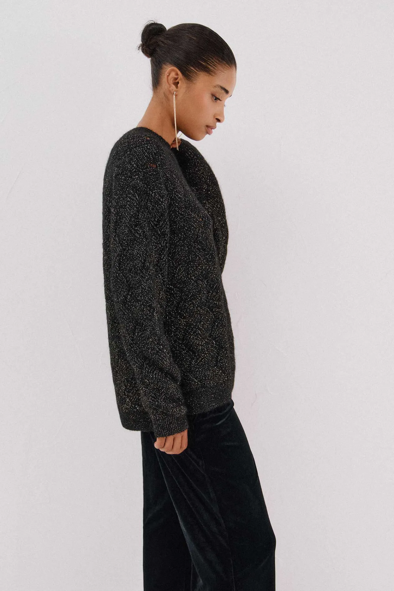 Mujer Cortefiel Jerséis>Jersey delantero lentejuelas.