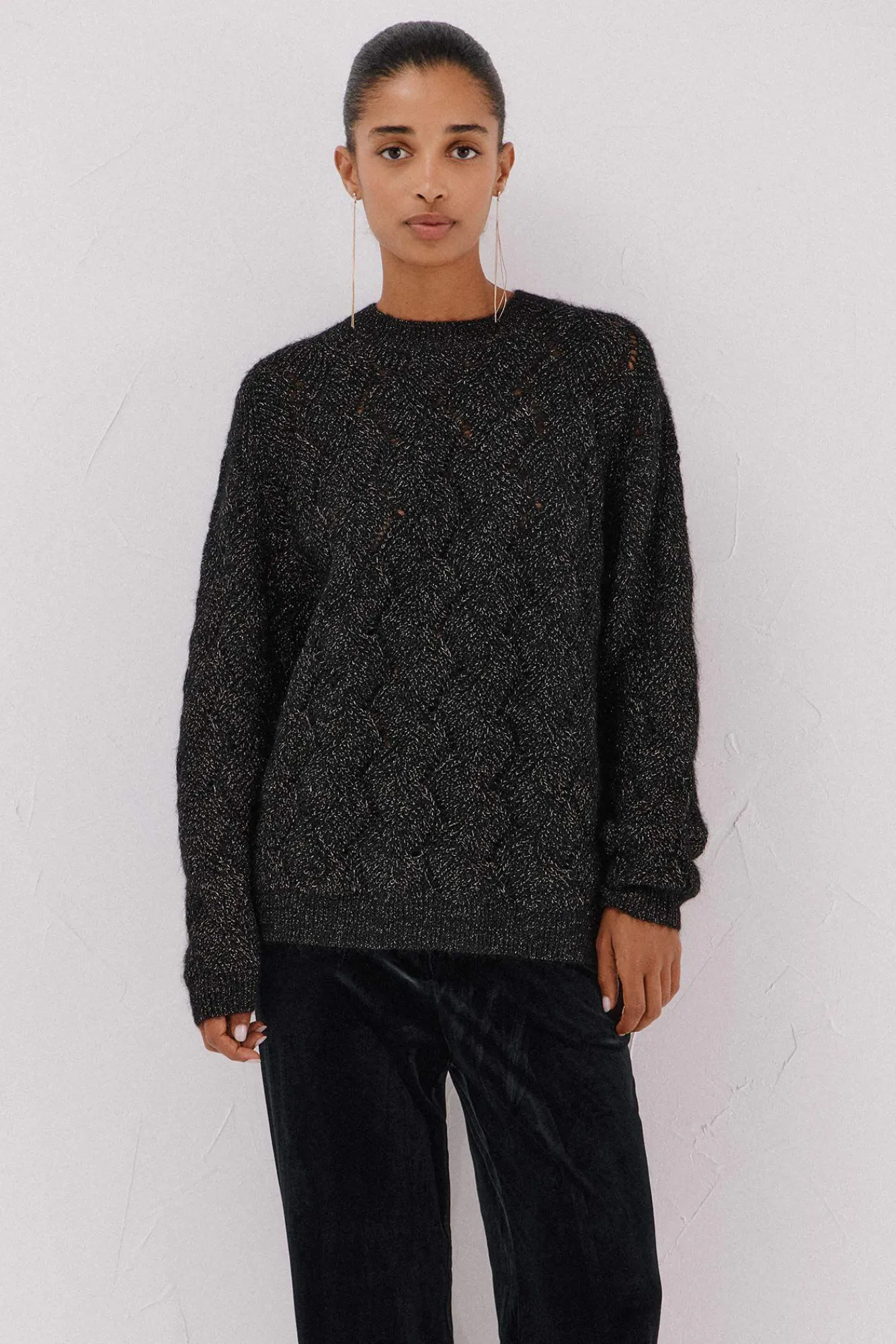 Mujer Cortefiel Jerséis>Jersey delantero lentejuelas.