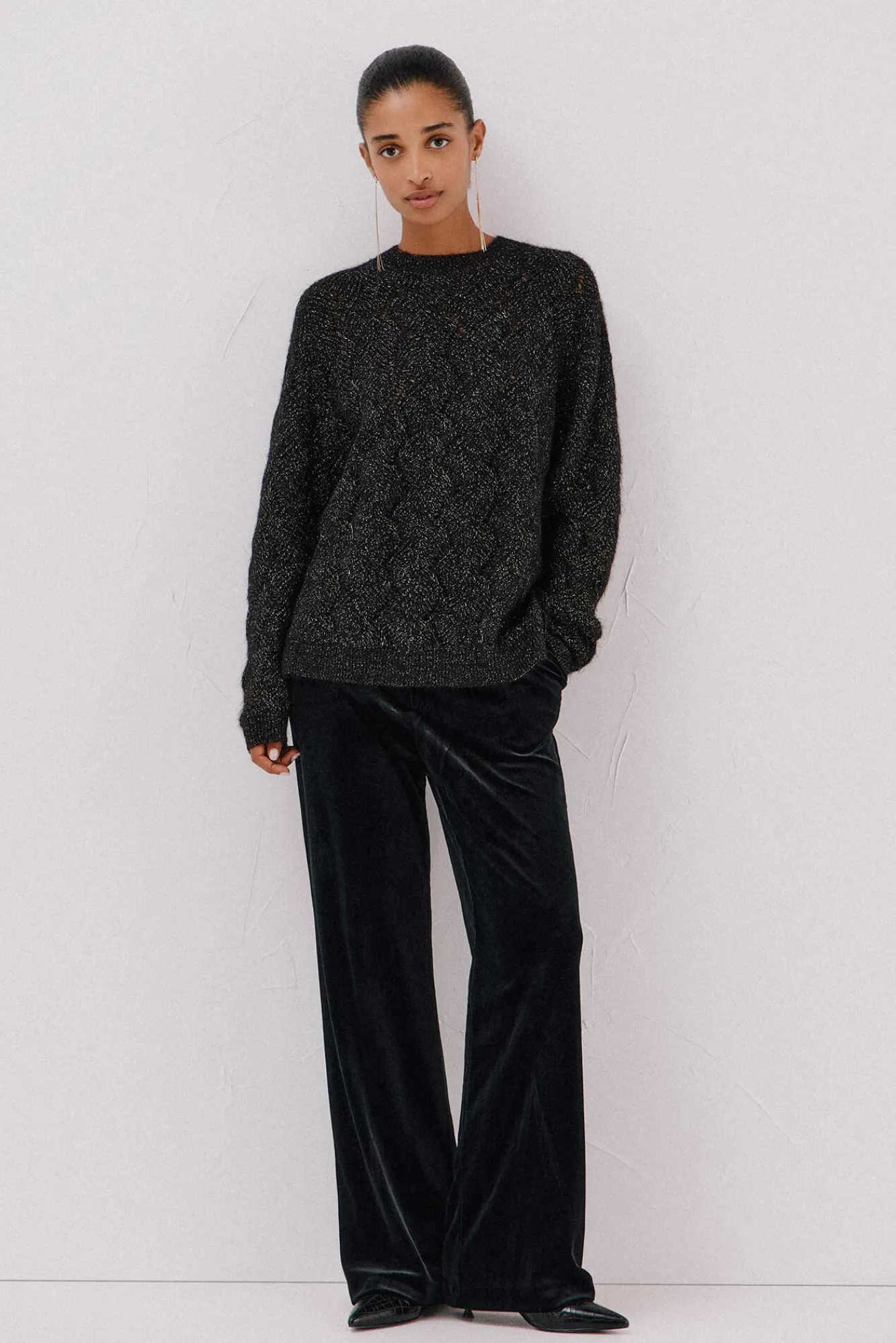 Mujer Cortefiel Jerséis>Jersey delantero lentejuelas.