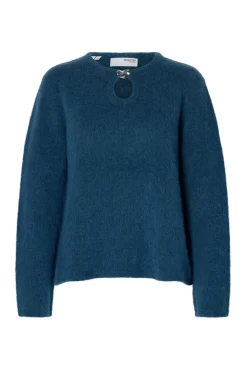 Mujer Selected Jerséis>Jersey detalle metálico alpaca y lana