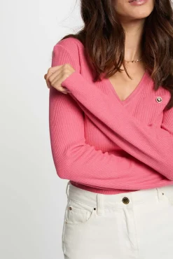 Mujer Morgan Jerséis>Jersey entallado con cuello en V