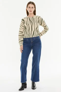 Mujer System Action Jerséis>Jersey estampado efecto animal print