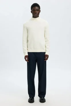 Hombre Selected Jerséis>Jersey estructura cuello alto 100% algodón orgánico