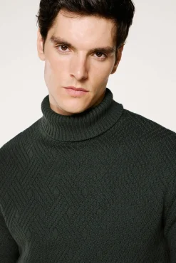 Hombre Selected Jerséis>Jersey estructura cuello alto 100% algodón orgánico