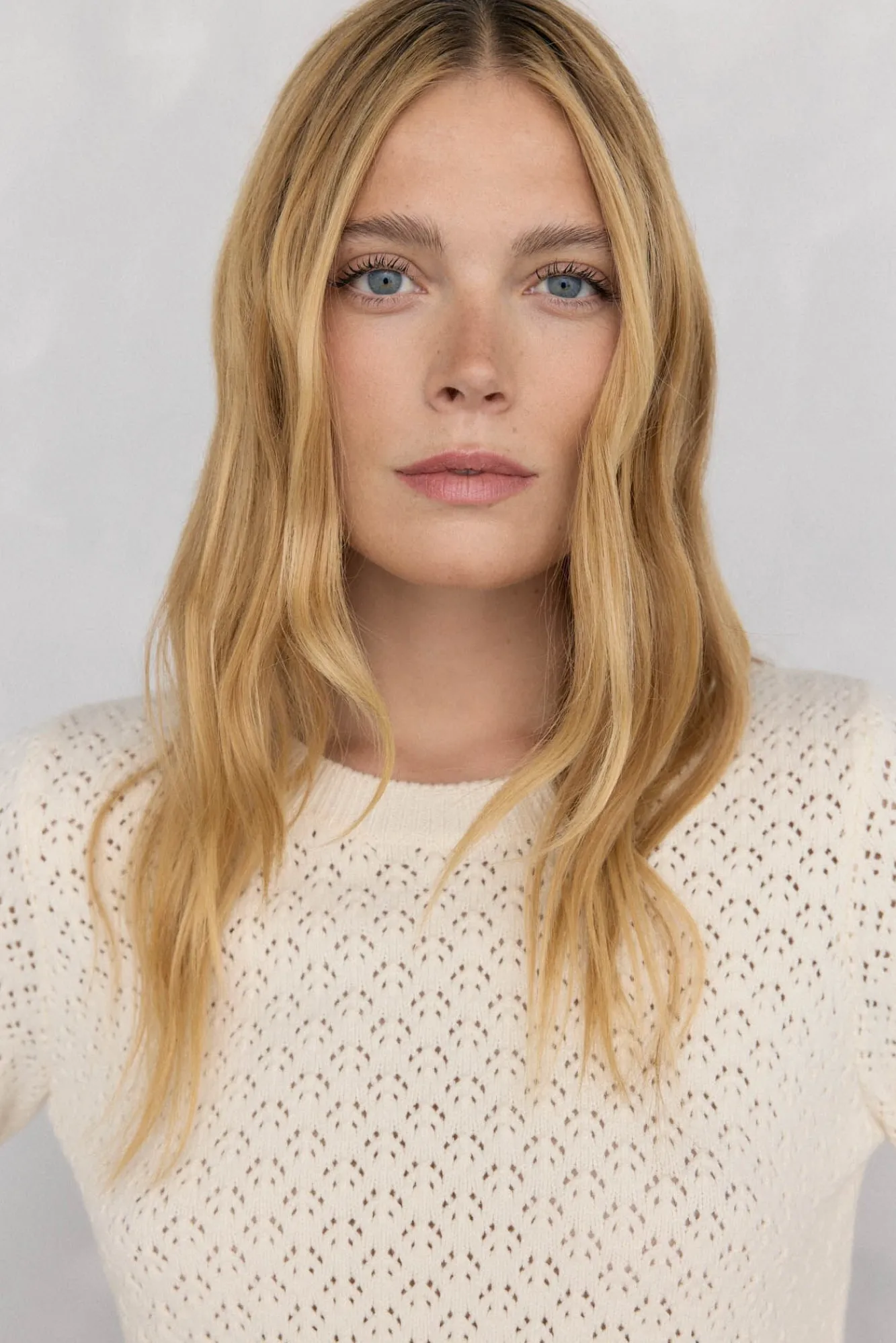 Mujer Pedro del Hierro Jerséis>Jersey fantasía calada manga acampanada