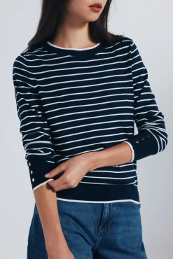 Mujer Springfield Jerséis>Jersey fino botones puños