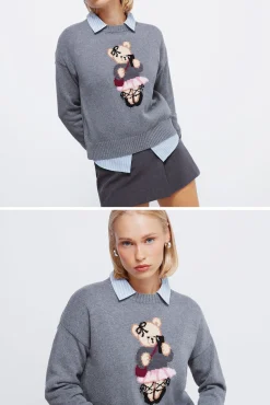 Mujer Springfield Jerséis>Jersey intarsia oso