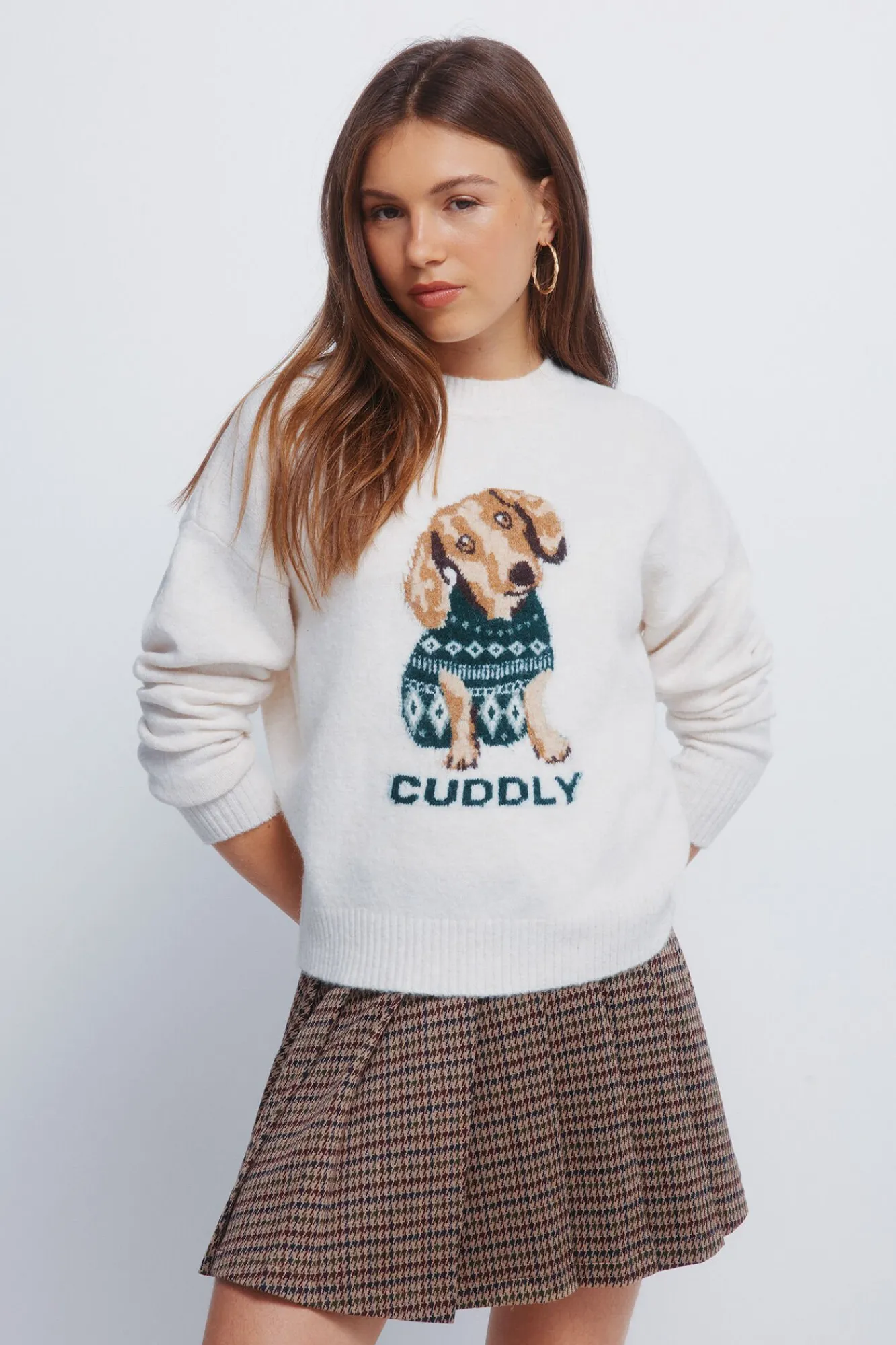 Mujer Springfield Jerséis>Jersey intarsia perro "Cuddly"