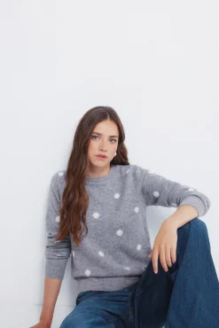 Mujer Springfield Jerséis>Jersey intarsia topos