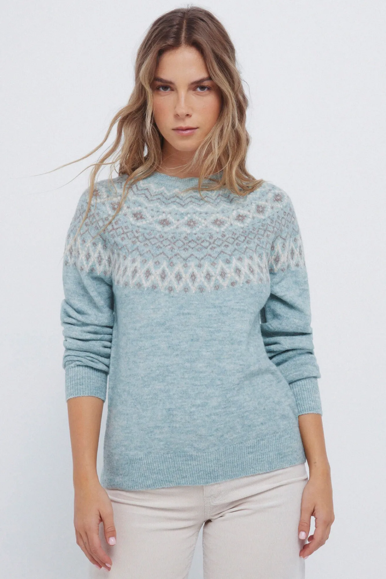 Mujer Springfield Jerséis>Jersey jacquard cenefa