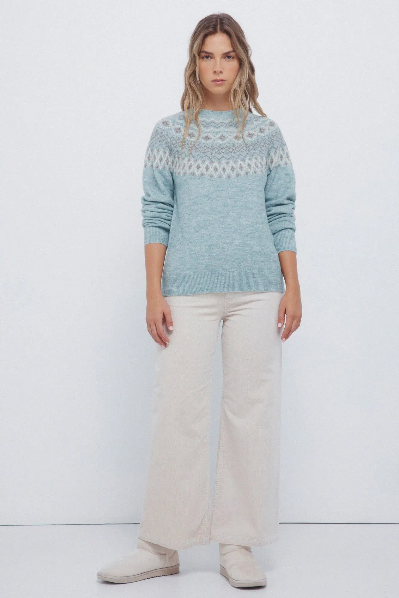 Mujer Springfield Jerséis>Jersey jacquard cenefa