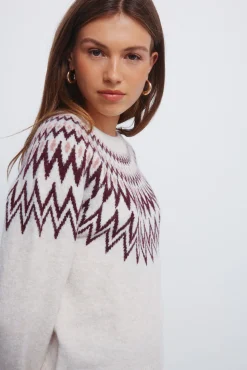 Mujer Springfield Chaquetas>Jersey jacquard cenefas