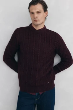 Hombre Pedro del Hierro Jerséis>Jersey lana cables cuello redondo