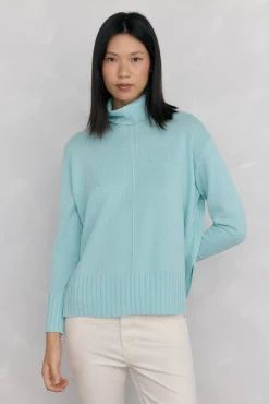 Mujer Pedro del Hierro Jerséis>Jersey lana cuello cisne costura central