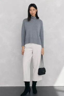 Mujer Pedro del Hierro Jerséis>Jersey lana cuello cisne costura central