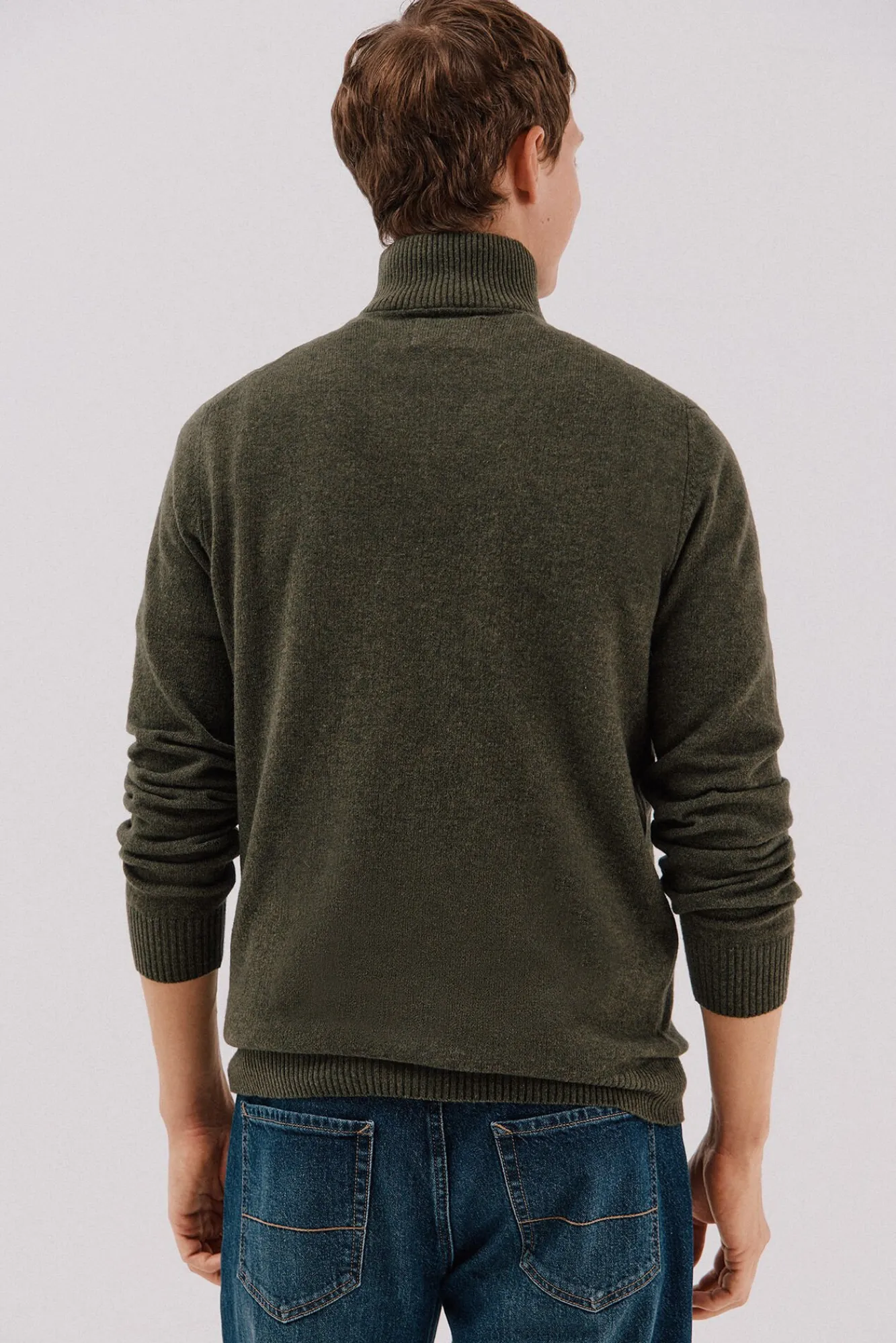 Hombre Cortefiel Jerséis>Jersey lana lambswool cuello abierto cremallera