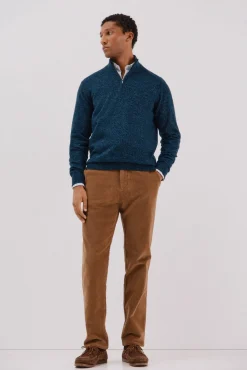 Hombre Cortefiel Jerséis>Jersey lana torzal cuello cremallera