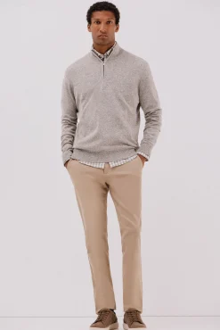 Hombre Cortefiel Jerséis>Jersey lana torzal cuello cremallera