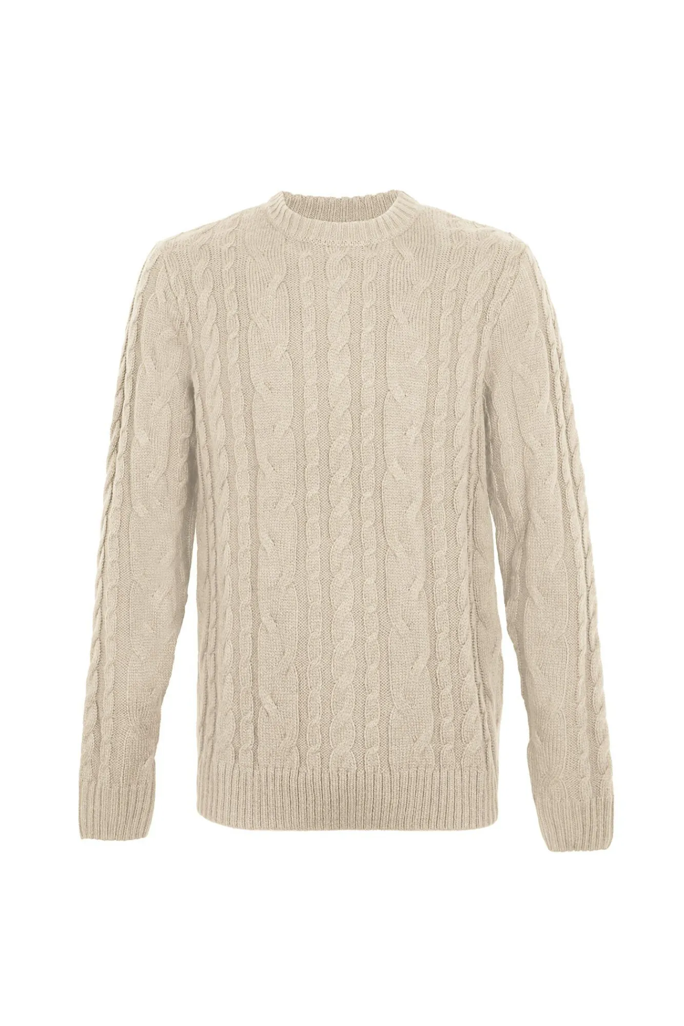 Hombre Cortefiel Jerséis>Jersey lana trenzado cuello caja