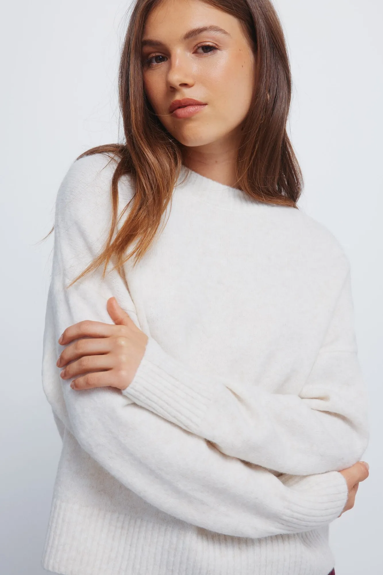 Mujer Springfield Jerséis>Jersey liso cuello redondo