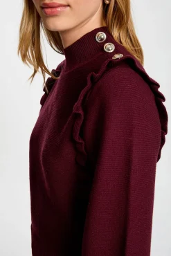 Mujer Morgan Jerséis>Jersey manga larga con volantes