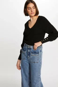 Mujer Morgan Jerséis>Jersey manga larga escote en V