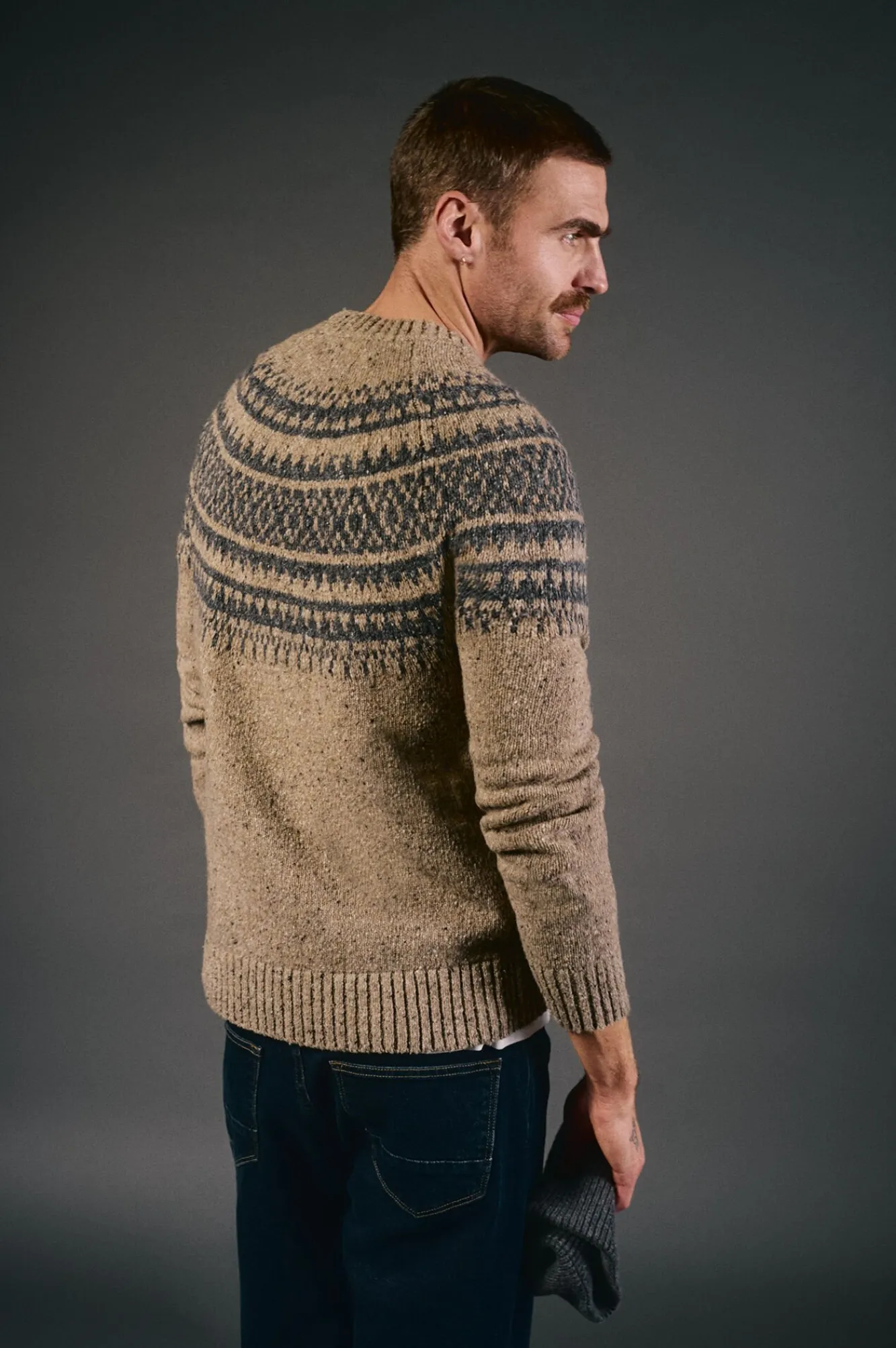 Hombre OOTO Jerséis>Jersey navideño jacquard cuello caja