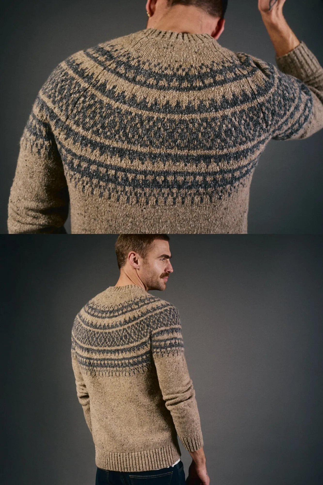 Hombre OOTO Jerséis>Jersey navideño jacquard cuello caja