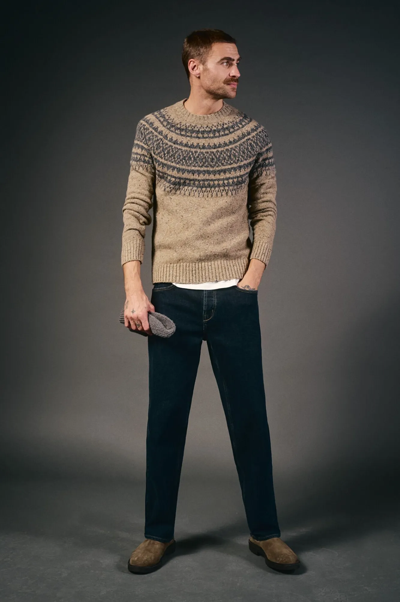 Hombre OOTO Jerséis>Jersey navideño jacquard cuello caja