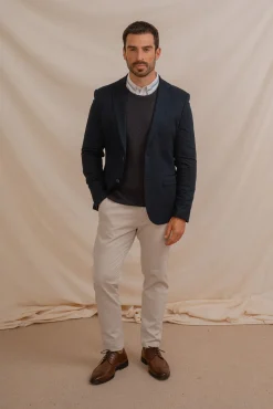 Hombre Celopman Jerséis>Jersey Nudos Cuello Caja