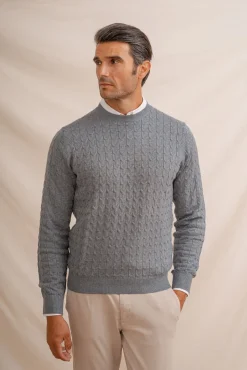 Hombre Celopman Jerséis>Jersey Nudos Cuello Caja