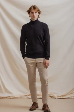 Hombre Celopman Jerséis>Jersey Nudos Cuello Vuelto