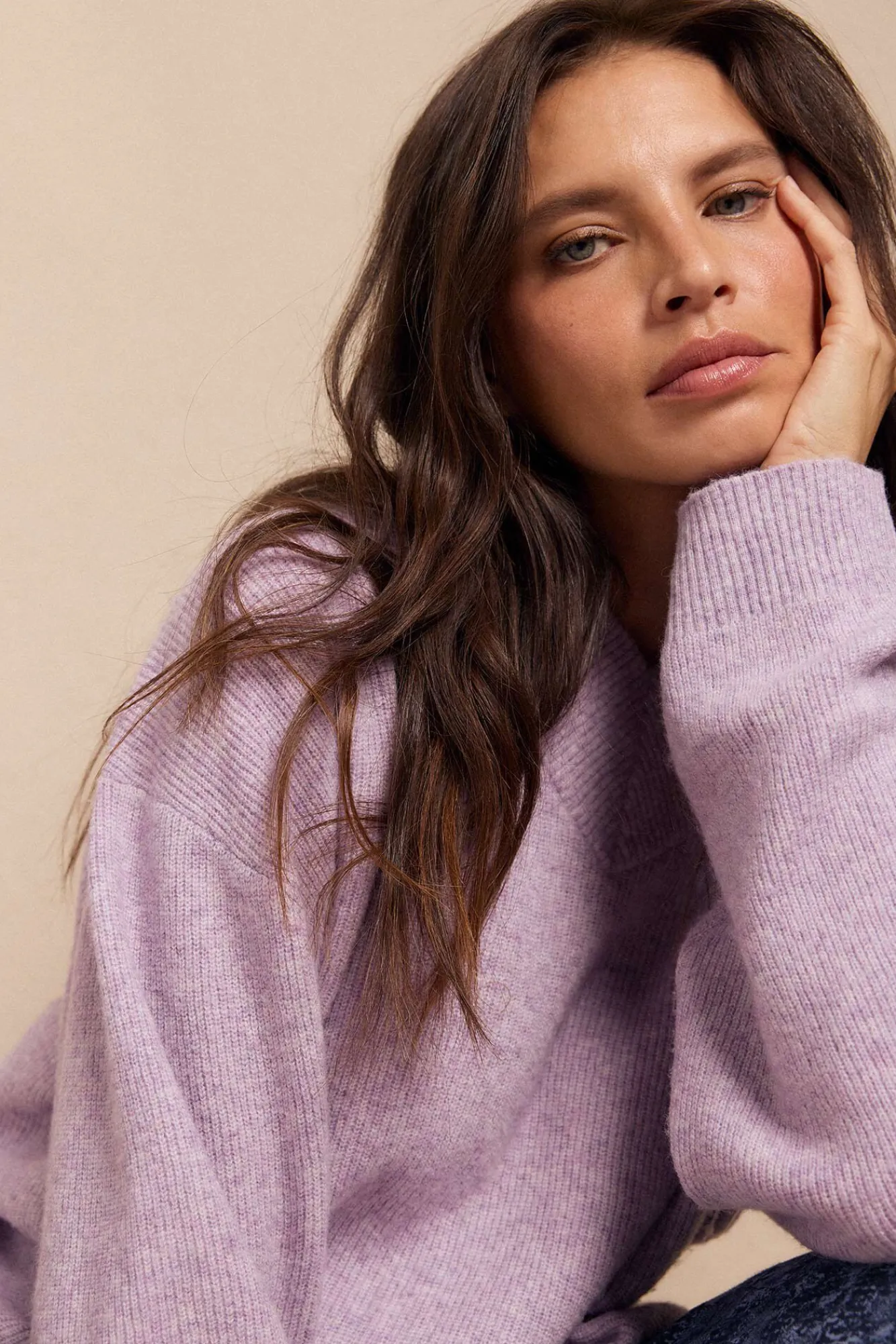 Mujer Slowlove Jerséis>Jersey perlado pico