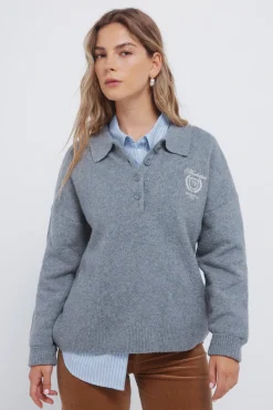 Mujer Springfield Jerséis>Jersey polo bordado