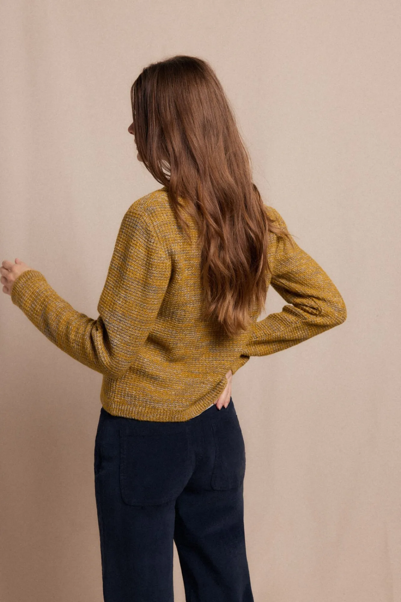 Mujer Slowlove Jerséis>Jersey polo jaspeado