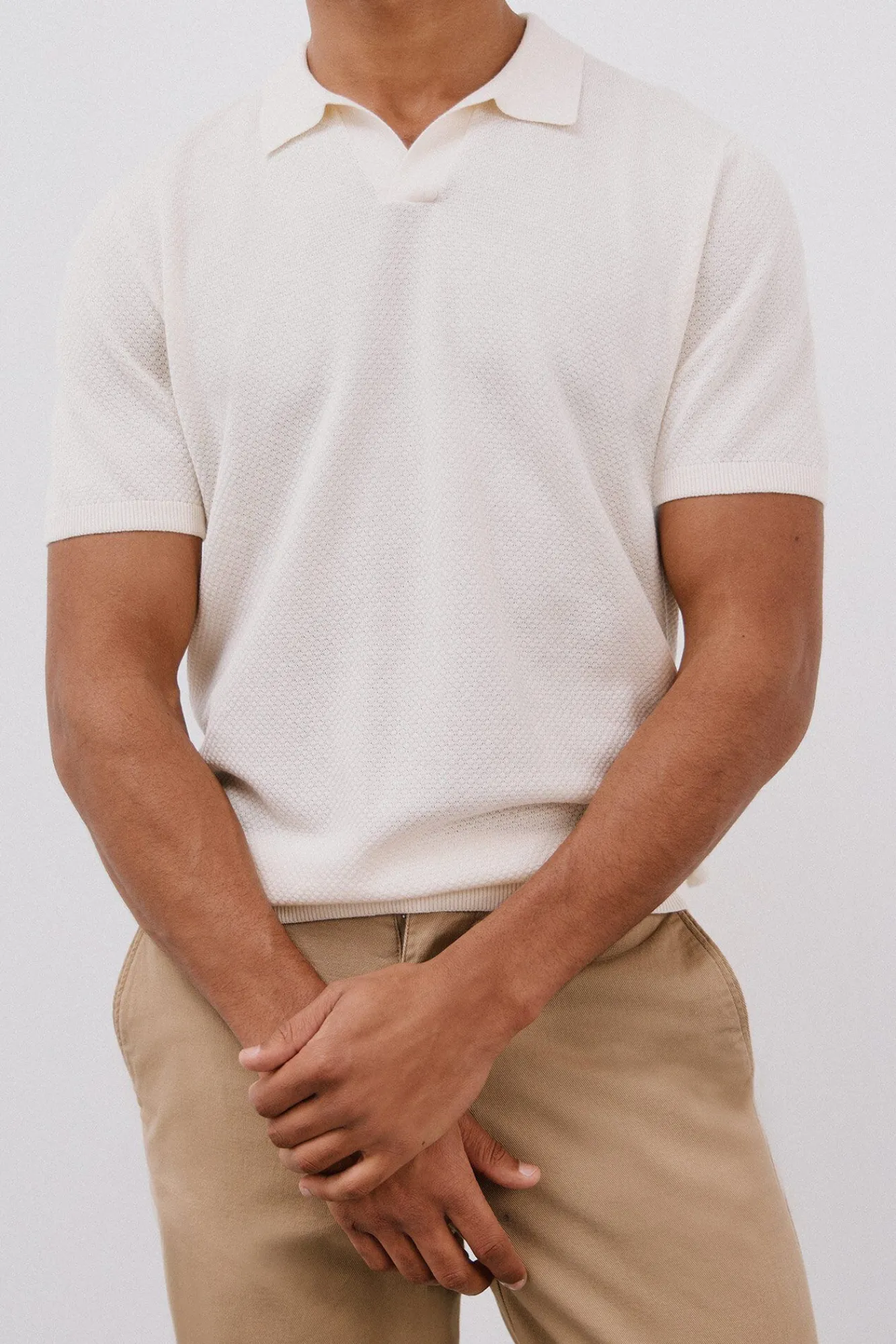 Hombre Cortefiel Polos>Jersey polo manga corta algodón estructura