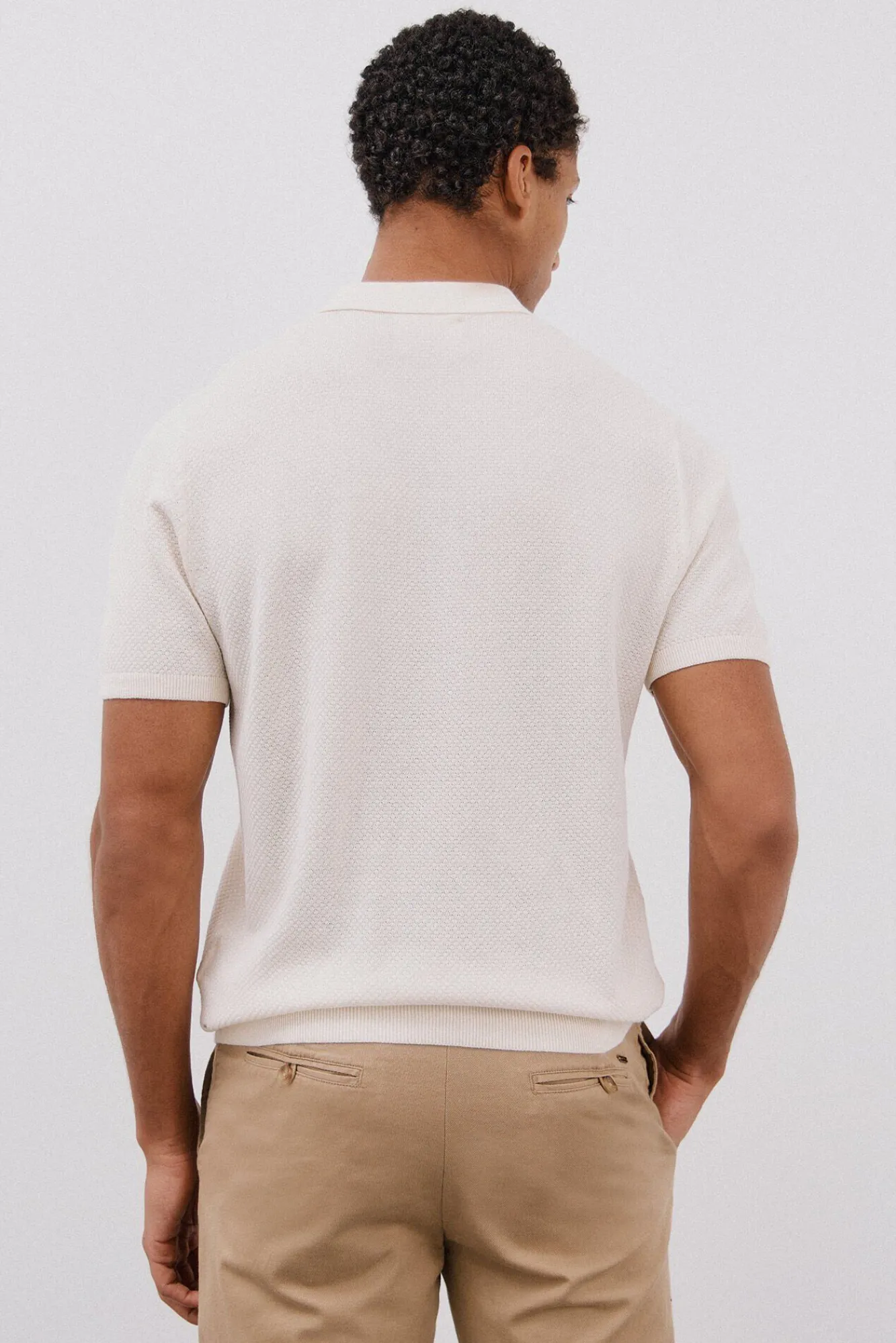 Hombre Cortefiel Polos>Jersey polo manga corta algodón estructura