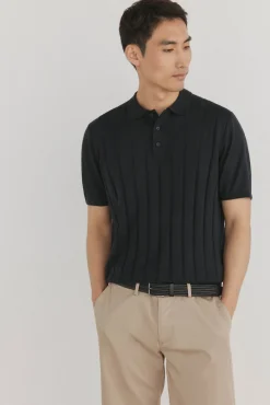 Hombre Pedro del Hierro Polos|Jerséis>Jersey polo premium manga corta algodón estructura vertical