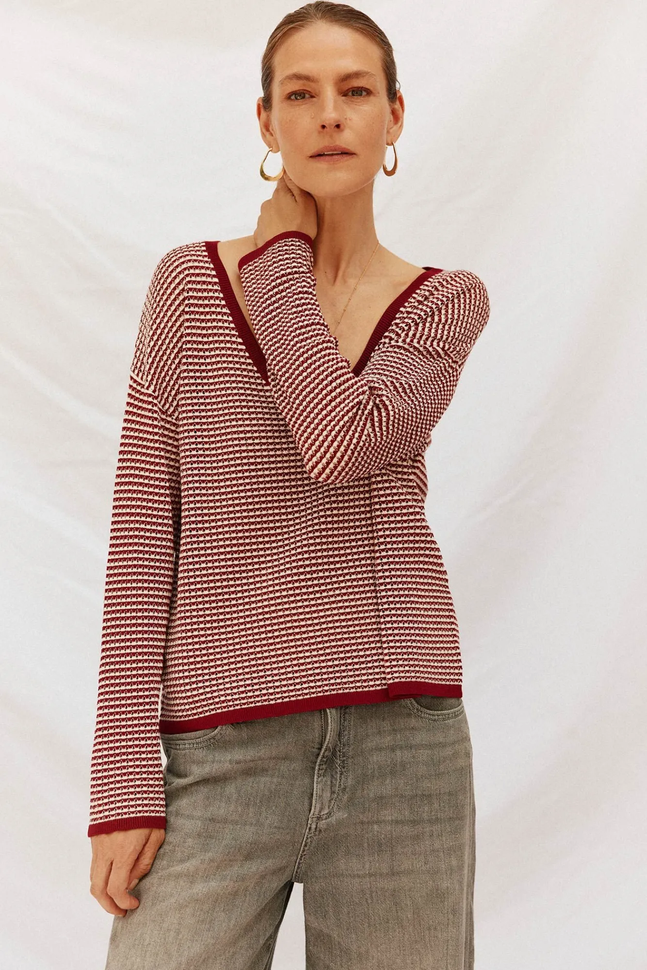 Mujer Cortefiel Jerséis>Jersey punto bicolor