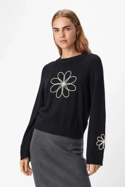 Mujer Object Jerséis>Jersey punto bordado flor
