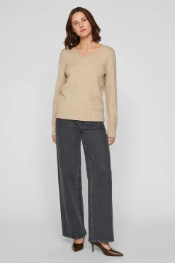 Mujer Vila Blusas|Jerséis>Jersey punto cuello pico