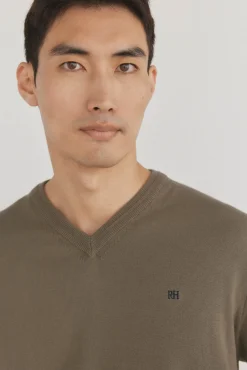 Hombre Pedro del Hierro Jerséis>Jersey punto fino algodón premium cuello pico