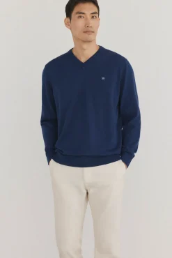 Hombre Pedro del Hierro Jerséis>Jersey punto fino algodón premium cuello pico